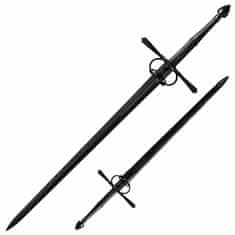 Cold Steel 88WSLFM MAA La Fontaine Sword of War replika kard 95 cm, fekete, bőr, bőr hüvely