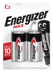 Energizer MAX kis egysejtű C / E93 2db alkáli elem E301533200
