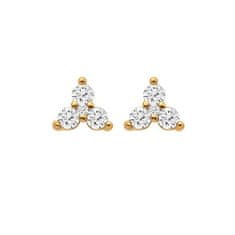 Hot Diamonds Időtlen aranyozott fülbevaló gyémántokkal és topázzal Jac Jossa Soul DE759