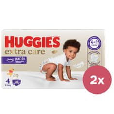 Huggies 2x eldobható pelenkanadrág 4 Extra Care nadrág (9-14 kg) 38 db