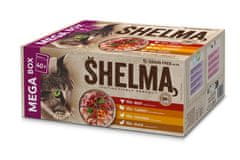 SHELMA Gabonamentes pörkölt filé húsválaszték macskáknak, 40× 85 g