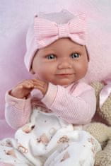 Llorens 73808 New Born kislány - realisztikus baba, teljesen vinil testtel - 40 cm