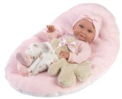 Llorens 73808 New Born kislány - realisztikus baba, teljesen vinil testtel - 40 cm