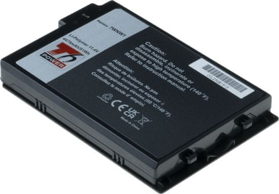 T6 power Akkumulátor Dell laptophoz, cikkszám: 451-BCHV, Li-Ion, 11,4 V, 4470 mAh (51 Wh), fekete