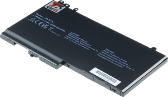 T6 power Akkumulátor Dell Latitude E5550 készülékhez, Li-Poly, 11,4 V, 3600 mAh (41 Wh), fekete