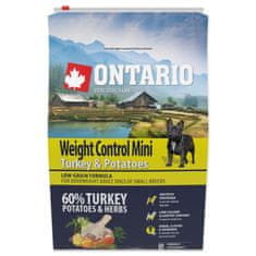 Ontario Mini Weight Control pulyka és burgonya 2,25kg