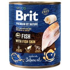 Brit Premium by Nature halkonzerv bőrrel 800g