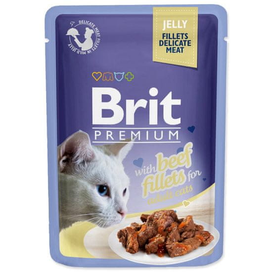 Brit Capsule Premium Cat Delicate marhahús, filé zselében 85g
