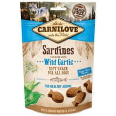 Carnilove Dog Soft Snack szardínia medve fokhagymával 200g