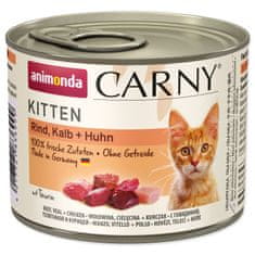 Animonda Carny Kitten marha-, borjú- és csirkehús konzerv 200g