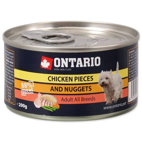 Ontario csirkedarabok és nuggets konzerv 200g