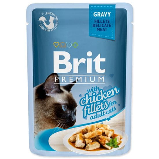 Brit Premium Cat Csirke kapszula, filé mártásban 85g