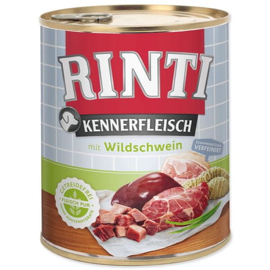 RINTI Kennerfleisch felnőtt vaddisznó konzerv 800g
