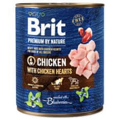 Brit Premium by Nature csirke és szív konzerv 800g