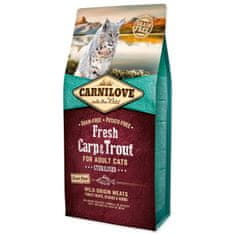 Carnilove Cat Fresh Sterilizált ponty és pisztráng 6kg - változat vagy színválaszték keveréke