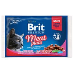 Brit Premium Cat Meat plate mix mártásban Multi 400g (4x100g)