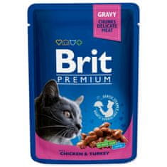 Brit Premium Cat Pouches csirke és pulyka 100g