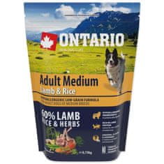 Ontario Adult Medium bárány és rizs 0,75kg