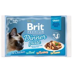 Brit Premium Cat Delicate vacsoratányér, filé mártásban Multi 340g (4x85g)