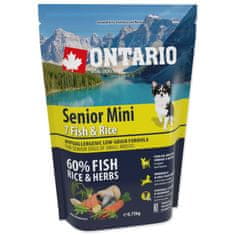 Ontario Senior Mini hal és rizs 0,75kg