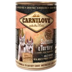 Carnilove Wild Meat Puppy konzerv lazac és pulyka 400g