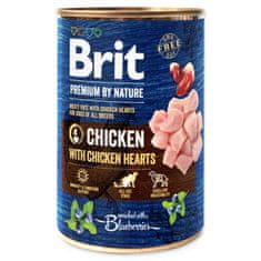 Brit Premium by Nature csirke és szív konzerv 400g