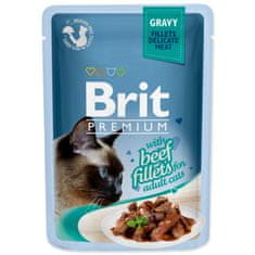 Brit Premium Cat marhahús zseb, filé mártásban 85g