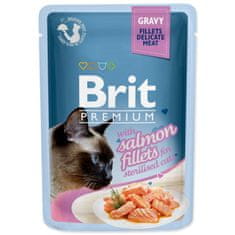 Brit Premium Cat Sterilizált lazac, filé mártásban 85g