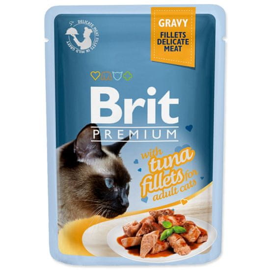 Brit Premium Cat tonhal zseb, filé mártásban 85g