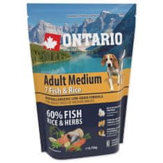 Ontario Adult Medium hal és rizs 0,75kg