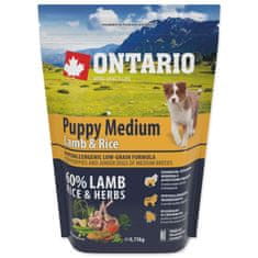 Ontario Puppy Medium bárány és rizs 0,75kg