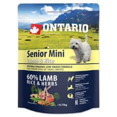 Ontario Senior Mini bárány és rizs 0,75kg
