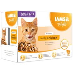IAMS Delights Kitten csirke mártásban multipack 1020g (12x85gr)