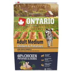 Ontario Adult Medium csirke és burgonya 2,25kg