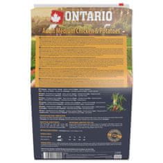 Ontario Adult Medium csirke és burgonya 2,25kg