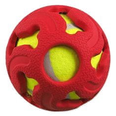 Dog Fantasy Labda Kutya Fantasy gumi teniszlabdával piros 7,5cm
