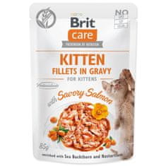 Brit Care Cat Kitten lazac, filé mártásban 85g
