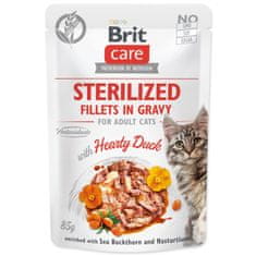 Brit Care Cat Sterilizált kacsa, filé mártásban 85g