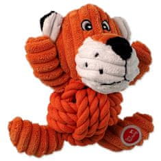 Dog Fantasy Játékkutya Fantasy Safari Tigris csomós fütyüléssel 18cm
