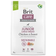 Brit Care Dog Sustainable Junior Junior nagytestű csirke & rovar 3kg