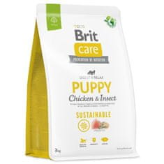 Brit Care Dog Sustainable Puppy Csirke és rovar 3kg