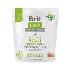 Brit Care Dog Sustainable Adult Medium Breed csirke és rovar 1kg