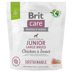 Brit Care Dog Sustainable Junior Junior nagytestű csirke & rovar 1kg