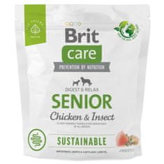 Brit Care Dog Sustainable Senior csirke & rovar 1kg