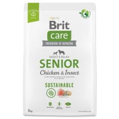 Brit Care Dog Sustainable Senior csirke és rovar 3kg