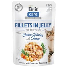 Brit Care Cat csirke sajttal, zselés filé 85g