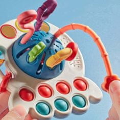FunBaby Felfedező, interaktív érzékelő játék gyermekeknek, gombok, zsinórok, különböző színek, karikák, különböző textúrák, fejleszti a motoros készségeket és a kreativitást, kiváló ajándék, FunBaby