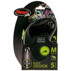 Flexi Póráz Black Design kábel M zöld 5m