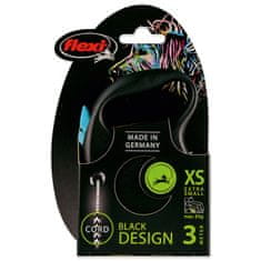 Flexi Póráz Black Design kábel XS kék 3m