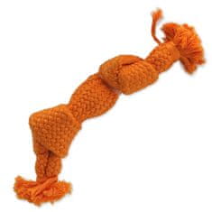Dog Fantasy Játékkutya Fantasy csomó nyikorgó narancssárga 2 kanóc 22cm